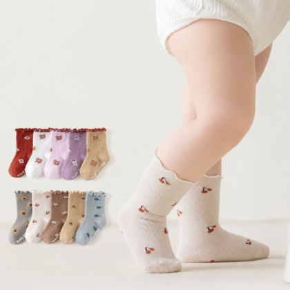 Ruffle-Trim Baby Crew Socks — 5 Pairs
