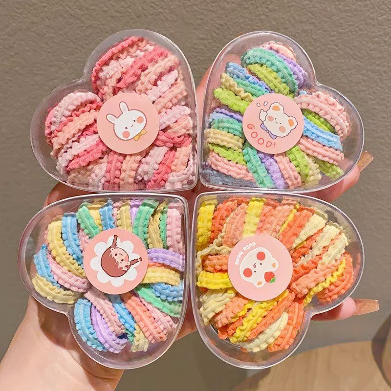 Heart-Box Mini Hair Ties — 30 Pcs - Image 2