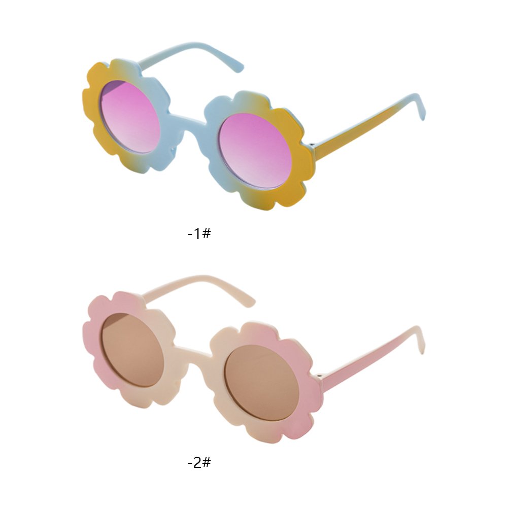 Kids Tie-Dye Flower Sunglasses — UV400 - Image 2
