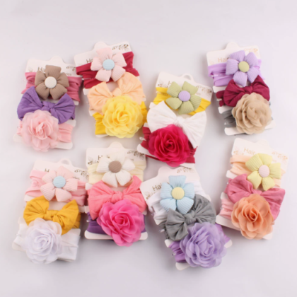 Nylon Baby Headband Set — 3 Pieces