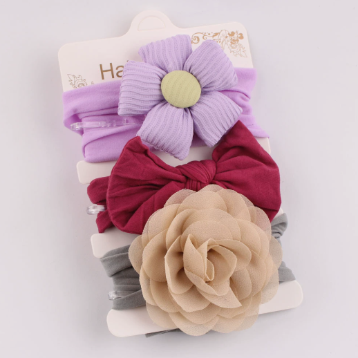 Nylon Baby Headband Set — 3 Pieces - Image 2
