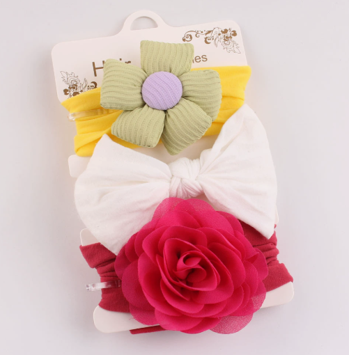 Nylon Baby Headband Set — 3 Pieces - Image 3